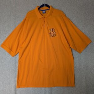 Bad Boy Polo Shirt Mens 2XL‎ Orange Embroidered Logo Y2K 90s Hip Hop Streetwear